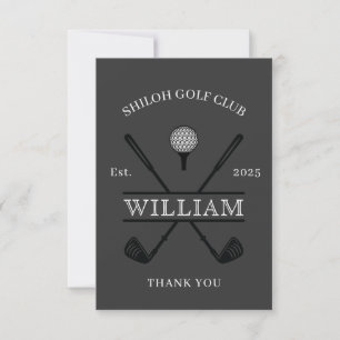 Golf Lover Cross Club Thank You Card