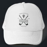 Golf Lover Cross Club Trucker Hat<br><div class="desc">Create your own Golf Lover Cross Club Trucker Hat! Personalize this design with your own text. You can further customize this design by selecting the "Edit Details" button if desired.</div>