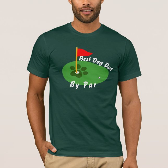 Golf Lover Dog Dad Shirt - Best Golfer Gift Tee (Front)