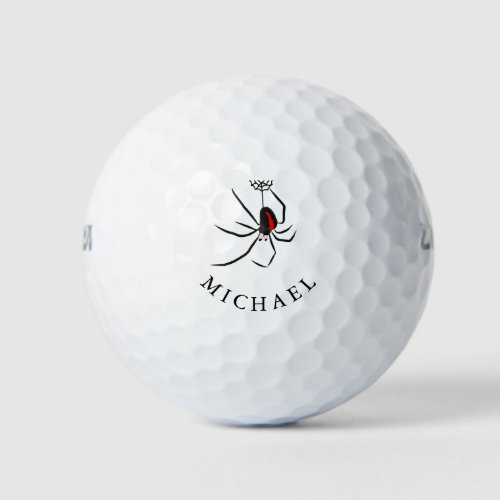 Golf Lover Personal Gift Redback Spider Golf Balls