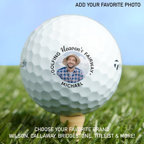 Golf Lover Remembrance Keepsake Photo Memorial Golf Balls