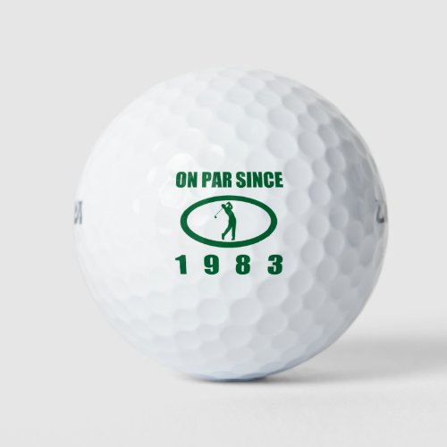 Golf Lovers 40th Birthday 1983 Golf Balls