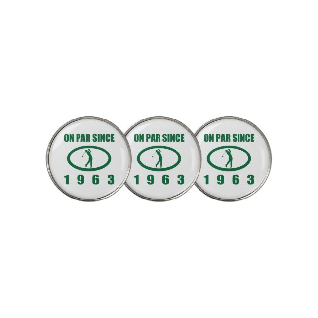 Golf Lover’s 60th Birthday 1963 Golf Ball Marker (3 Up)