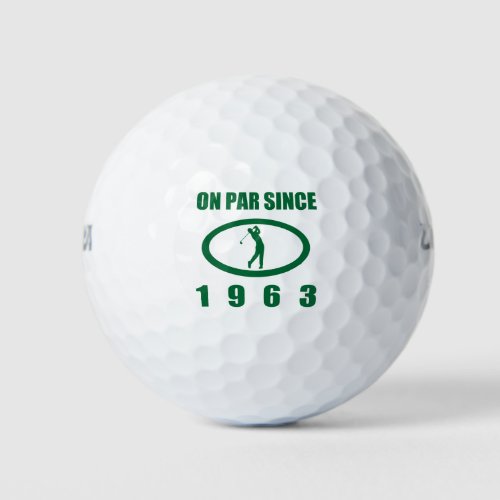 Golf Lovers 60th Birthday 1963 Golf Balls