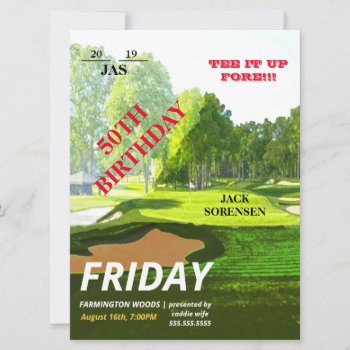 Golf Lover Sport Theme Vip Ticket Birthday Party by Ohhhhilovethat at Zazzle