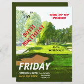 Golf Lover Sport Theme VIP Ticket Birthday Party (Front/Back)