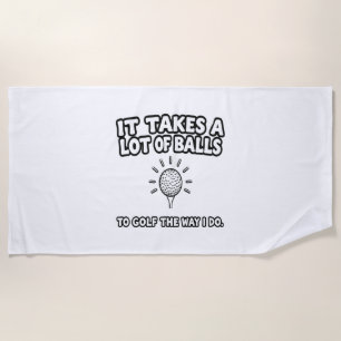 Golf Lover T-Shirt Design Beach Towel