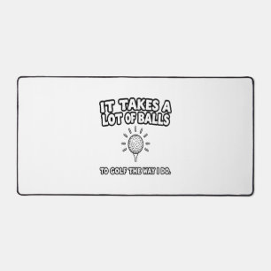 Golf Lover T-Shirt Design Desk Mat