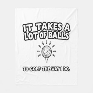 Golf Lover T-Shirt Design Fleece Blanket
