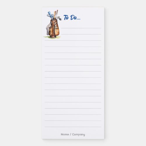Golf Lover To Do List Magnetic Notepad