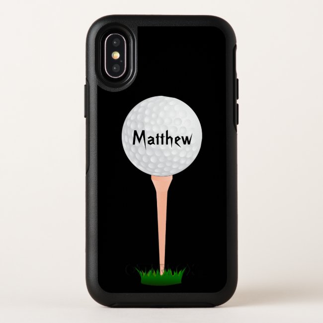 Golf Lovers Black and White iPhone X Case