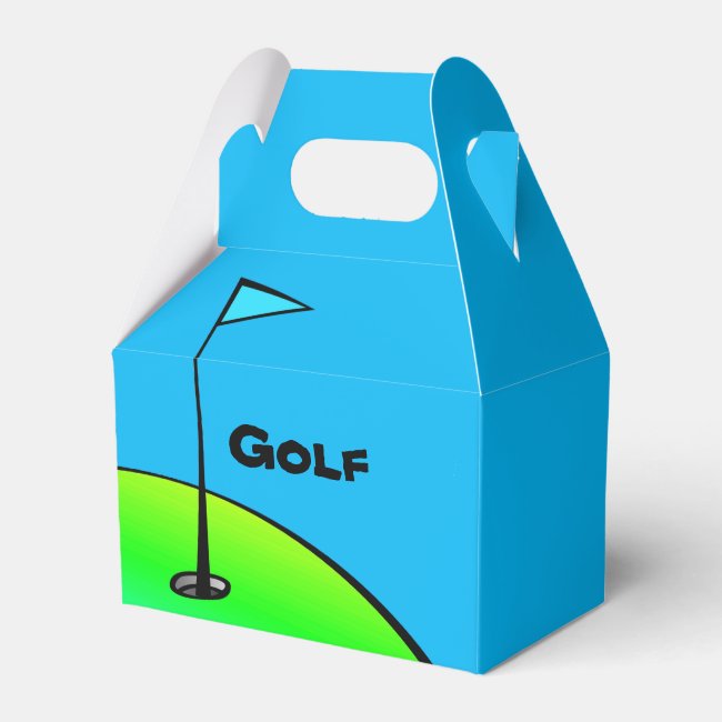 Golf Lovers Blue and Green Favor Box