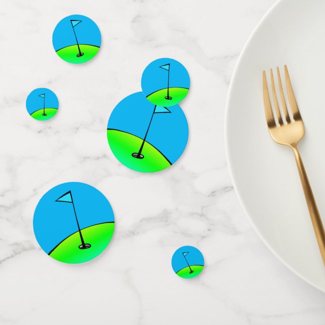 Golf Lovers Blue and Green Festive Table Confetti