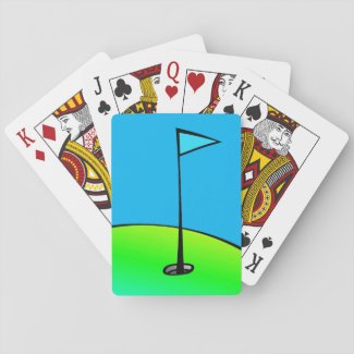 Golf Lovers Blue and Green Playing Cards
