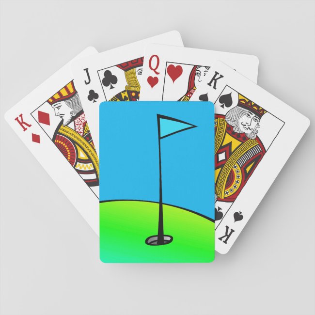 Golf Lovers Blue and Green Playing Cards