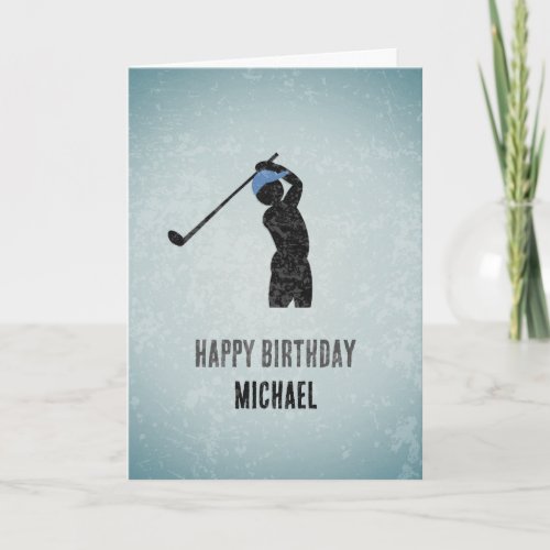 Golf Loving Guy _ Golfer Theme for Mans Birthday Card