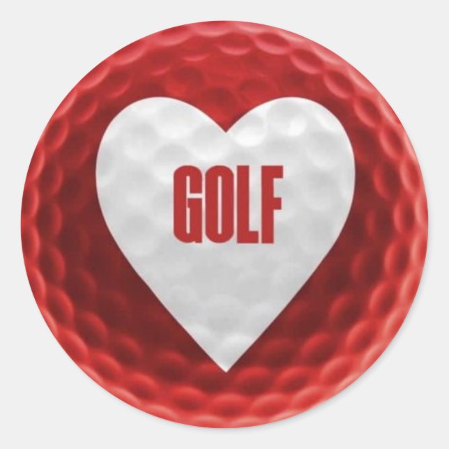 Golf makes the world go round classic round sticker (Front)