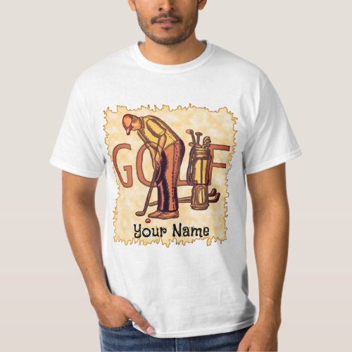 Golf Man Letters golf T_Shirt