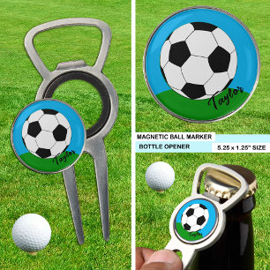Golf Markers for Soccer fans, Name / Football Divot Tool