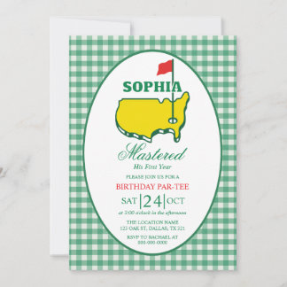 Golf Mastered Birthday Par-tee Invitation