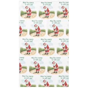 Golf May the course be with you Christmas Santa Tablecloth