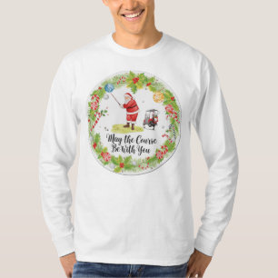Golf May the course be with you Christmas themed T-Shirt