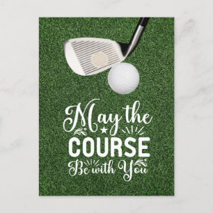 Golf May the course be with you  Postcard