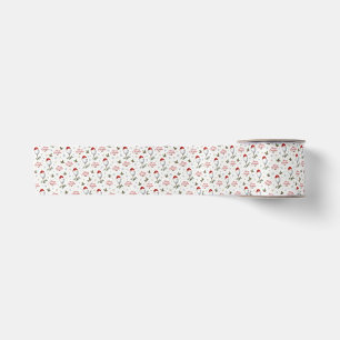 Golf Merry Christmas Santa Hat Golf Ball Holiday Satin Ribbon