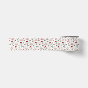 Golf Merry Christmas Santa Hat Golf Ball Holiday Satin Ribbon