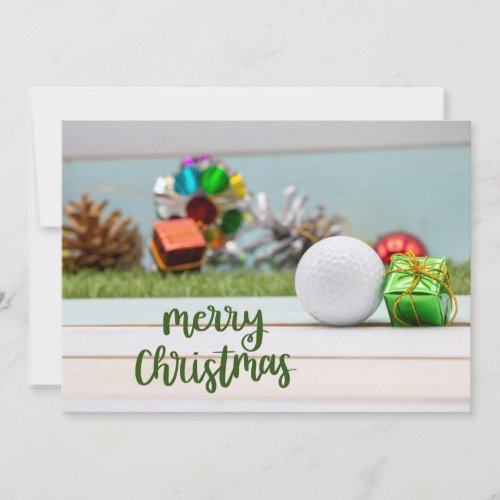 Golf Merry Christmas to Golfer  Holiday Card