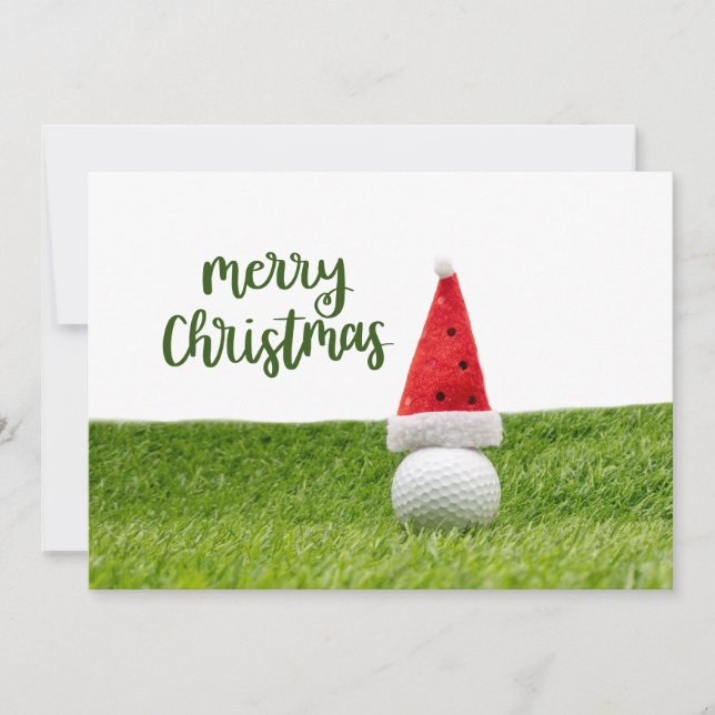 Golf Merry Christmas to Golfer   Holiday Card (Front)