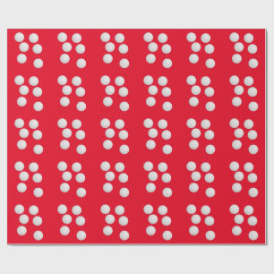 Golf Merry Christmas with golf ball Santa claus Wrapping Paper
