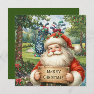 Golf Merry Christmas with Santa Claus 