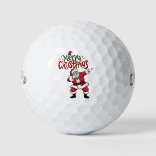 Golf Merry  Christmas with Santa Claus to golfer  Golf Balls