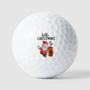 Golf Merry Christmas with Santa playing golf Golf Balls