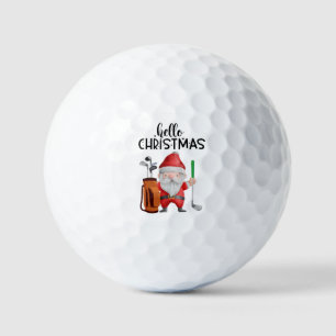 Golf Merry Christmas with Santa playing golf Golf Balls