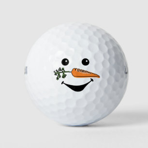 Golf Merry Christmas with Snowman Funny Balls
