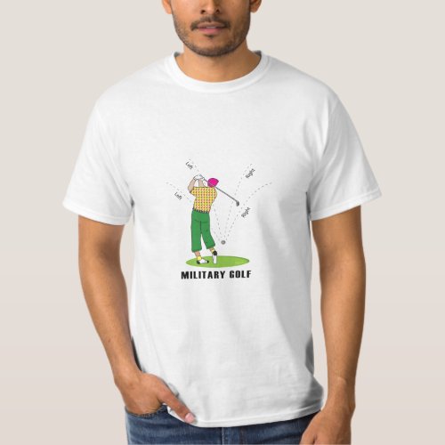 GOLF Military Style Golfer Golfing T_Shirt