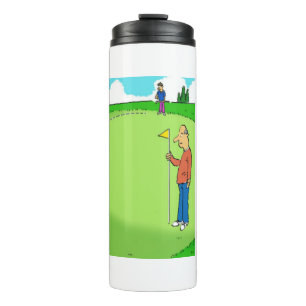 Golf Missed Putt Cartoon - Funny Thermal Tumbler