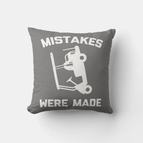 Golf Mistakes Were Made Golf Cart Funny Golfing  Throw Pillow