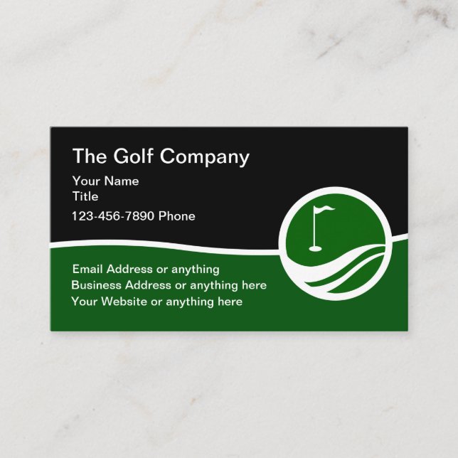 Golf Modern Business Cards Design (Front)