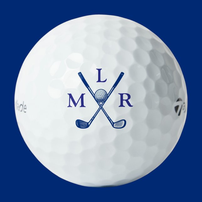 Golf Modern Monogrammed Typography Initials  Balls (Creator Uploaded)