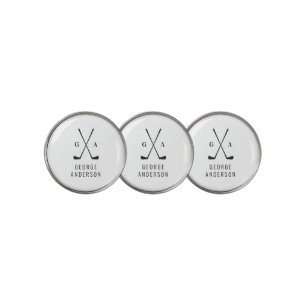 Golf modern typography initials monogram elegant  ball marker