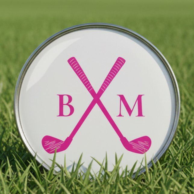 Golf Modern Typography Initials Monogram Elegant Ball Marker (Creator Uploaded)
