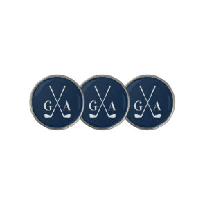 Golf modern typography initials monogram elegant  ball marker