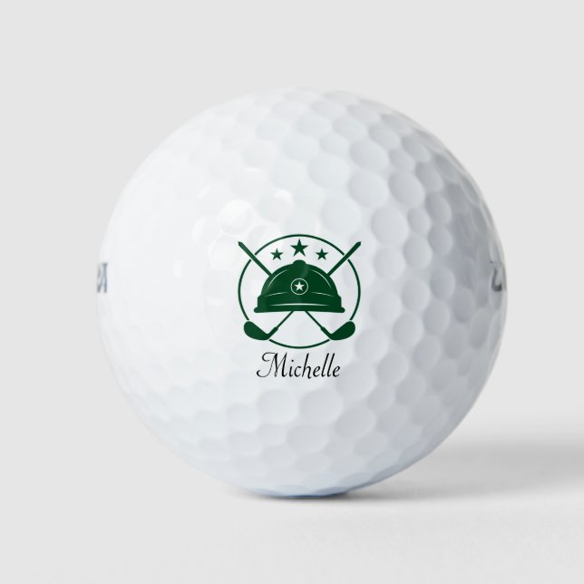 Golf modern typography initials monogram elegant  balls (Front)