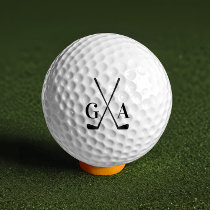 Golf modern typography initials monogram elegant balls