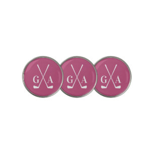 Golf modern typography initials monogram elegant golf ball marker