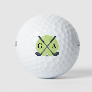 Golf modern typography initials monogram elegant golf balls