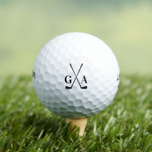 Golf modern typography initials monogram elegant  golf balls